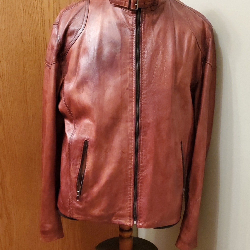 Men's Leather Jacket in Rich Brown
